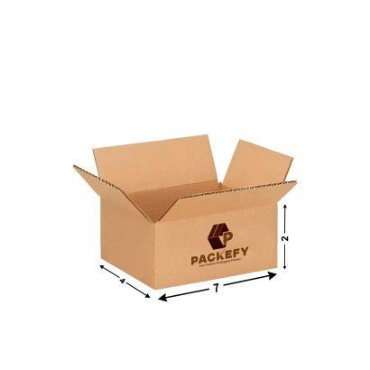 7 x 4 x 3.5 Inches (3-Ply) Corrugated Packaging Box – Durable & Eco-Friendly